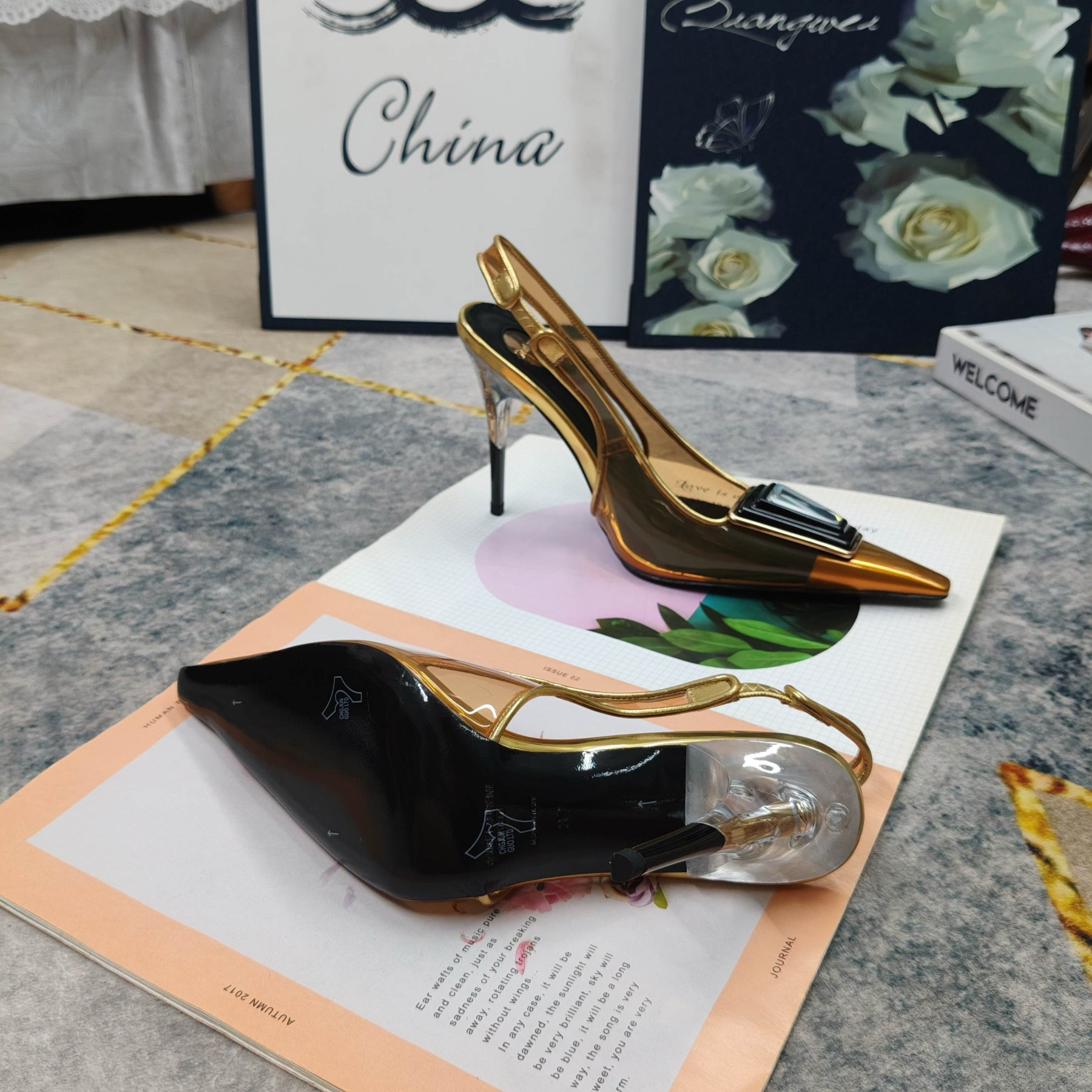 UA Y51 SIBYL Slingback Pumps 10cm Heel