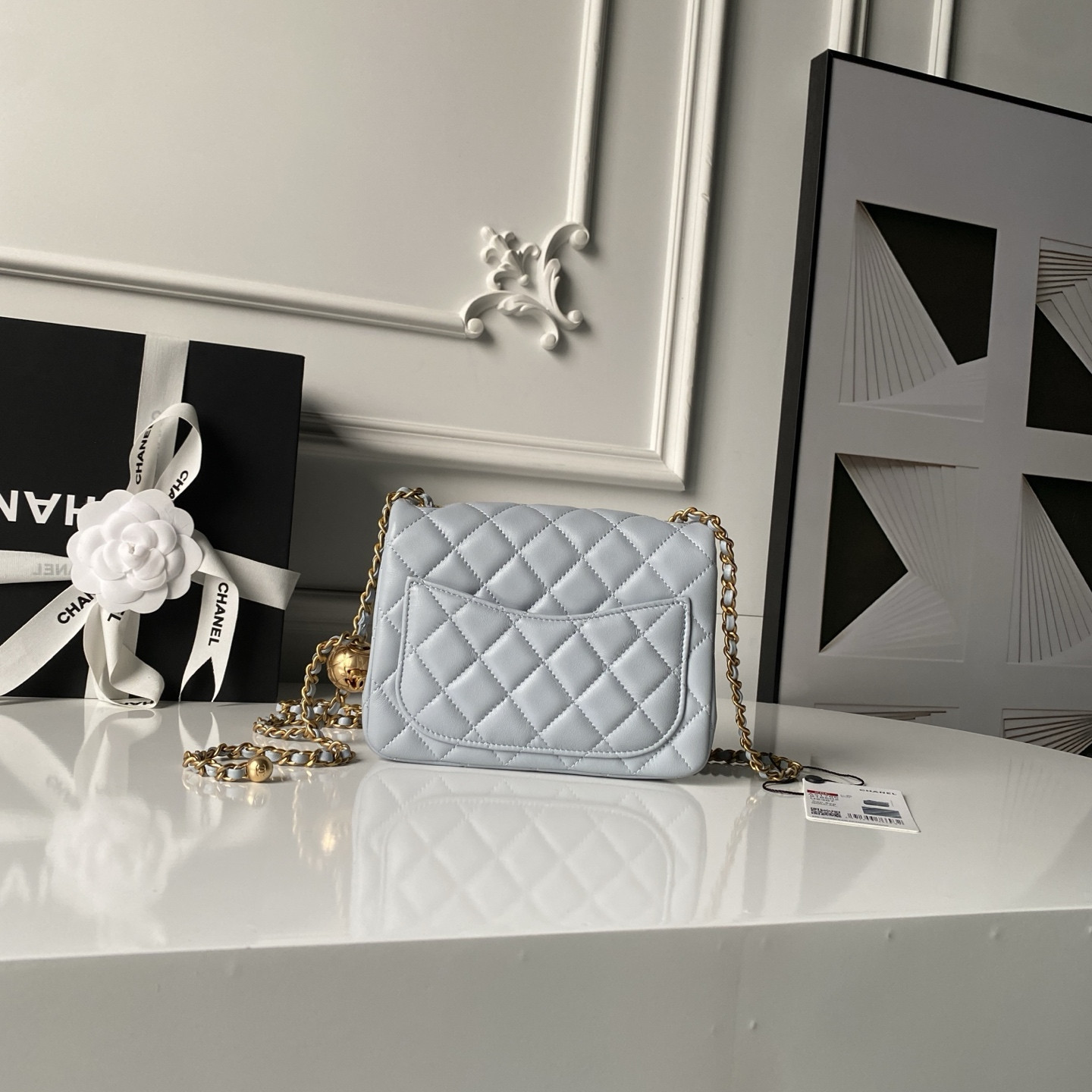 Ch**el MINI FLAP BAG 13.5x17x8cm