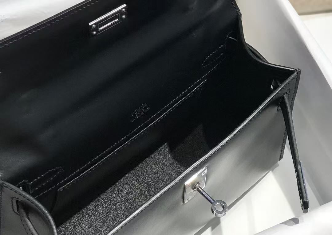 H**me5 Kelly 22 Mini Box Leather 22x7x13cm