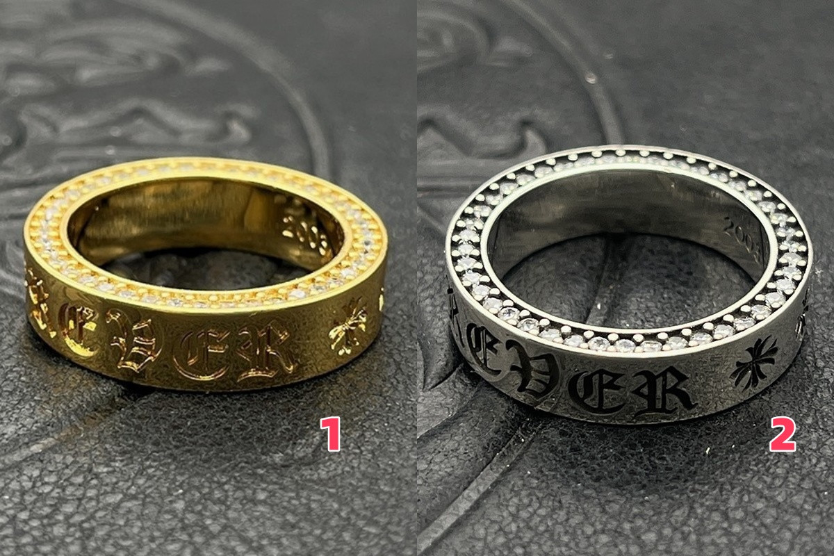 Ch*0me He**ts D1am0nd-encrusted Cross Ring