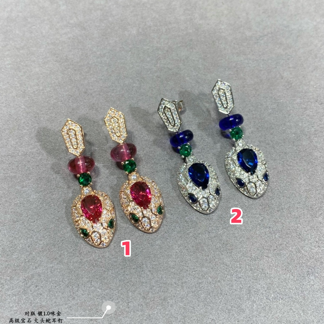 Bv1g*ai Big Head Snake Earrings