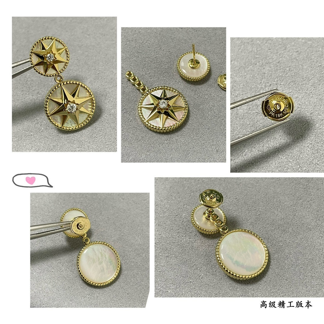 D10r rose des vents earrings