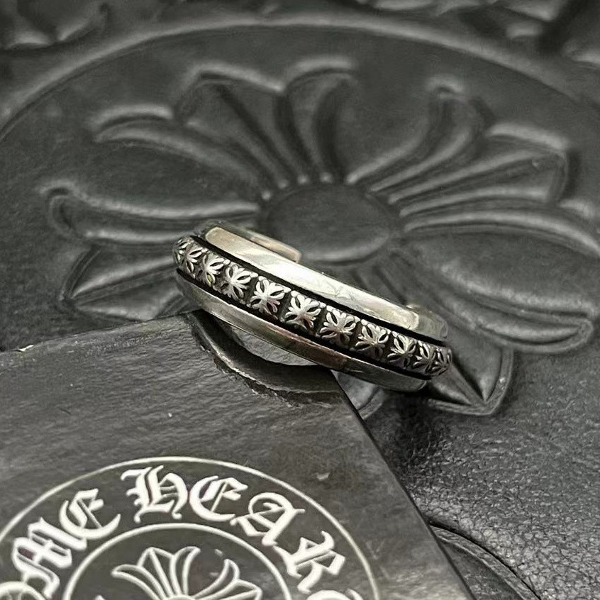 Ch*0me He**ts Cross Open Ring