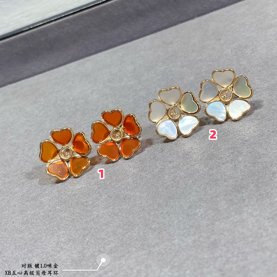 Chopard Five Hearts Mother-of-Pearl Earrings
