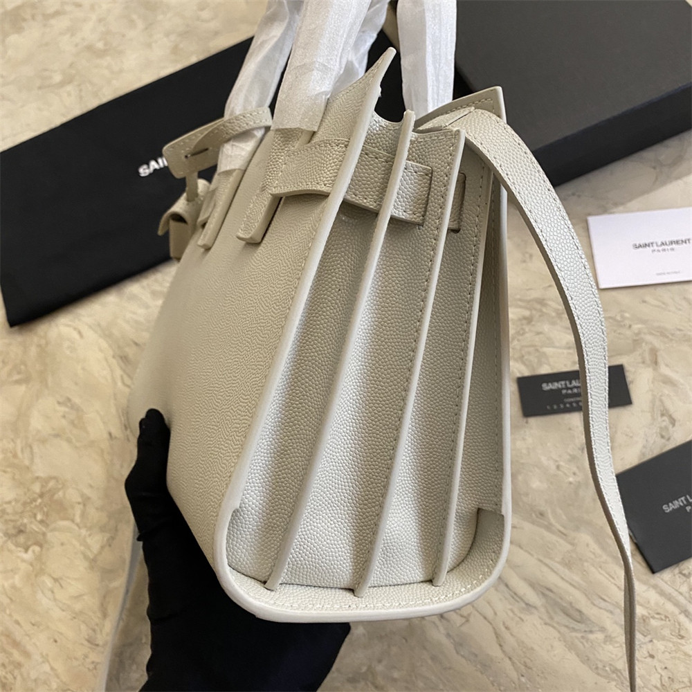 Y51 SAC DE JOUR NANO IN GRAINED LEATHER WHITE