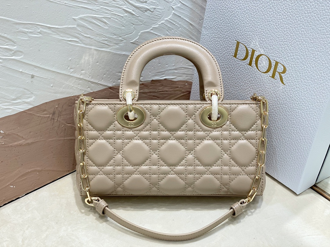 D10r SMALL LADY D-JOY BAG Biscuit