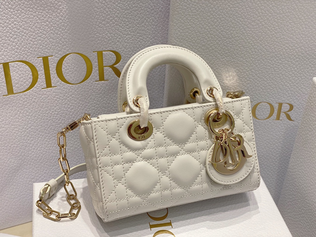 D10r MINI LADY D-JOY BAG White 16 x 9 x 5 CM