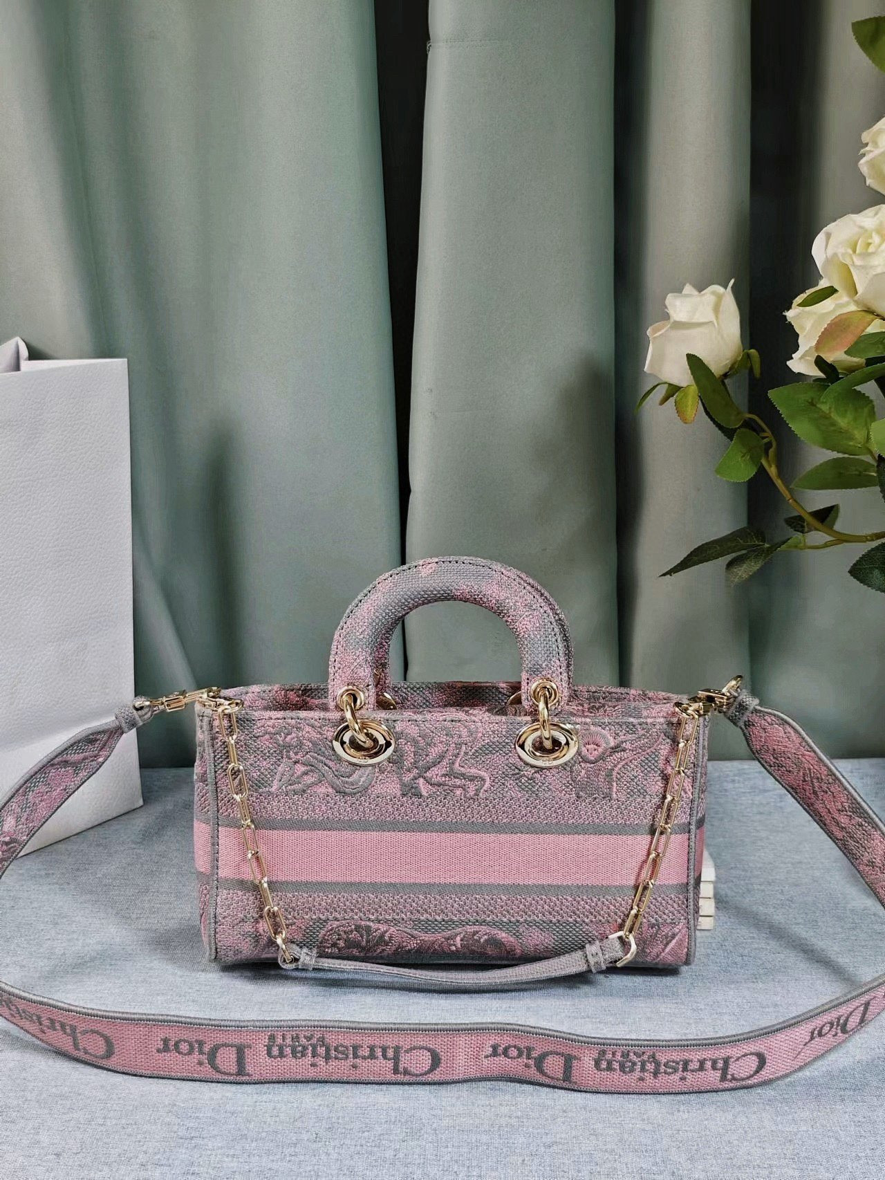 D10r MEDIUM LADY D-JOY BAG PINK