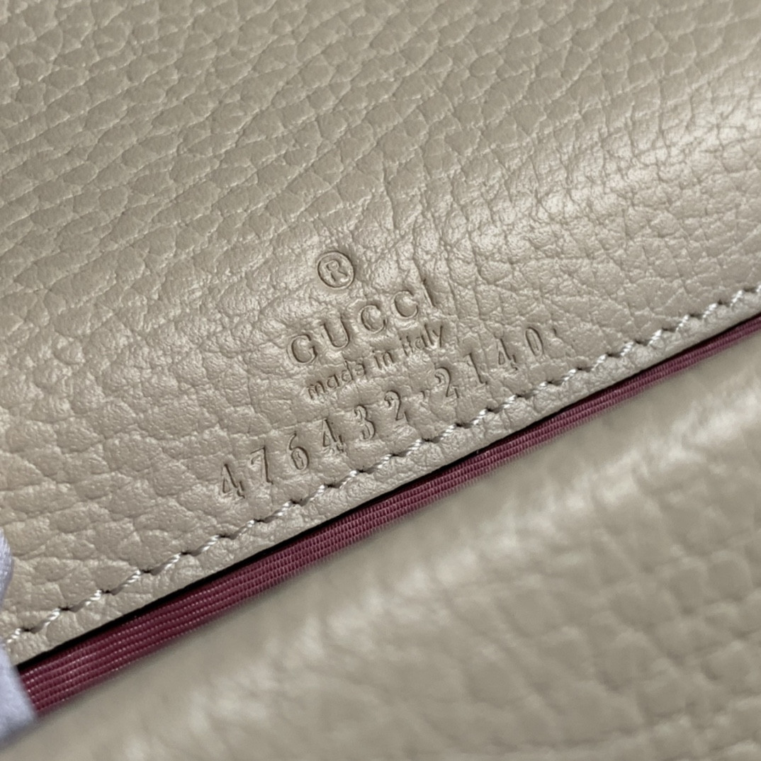 Gvc*1 DIONYSUS LEATHER S*pER MINI BAG WHITE 6.5"Wx3.9"Hx1.6"D