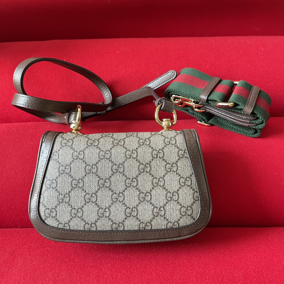 Gvc*1 BLONDIE MINI BAG Beige and ebony 8.7"W x 5.1"H x 2.2"D
