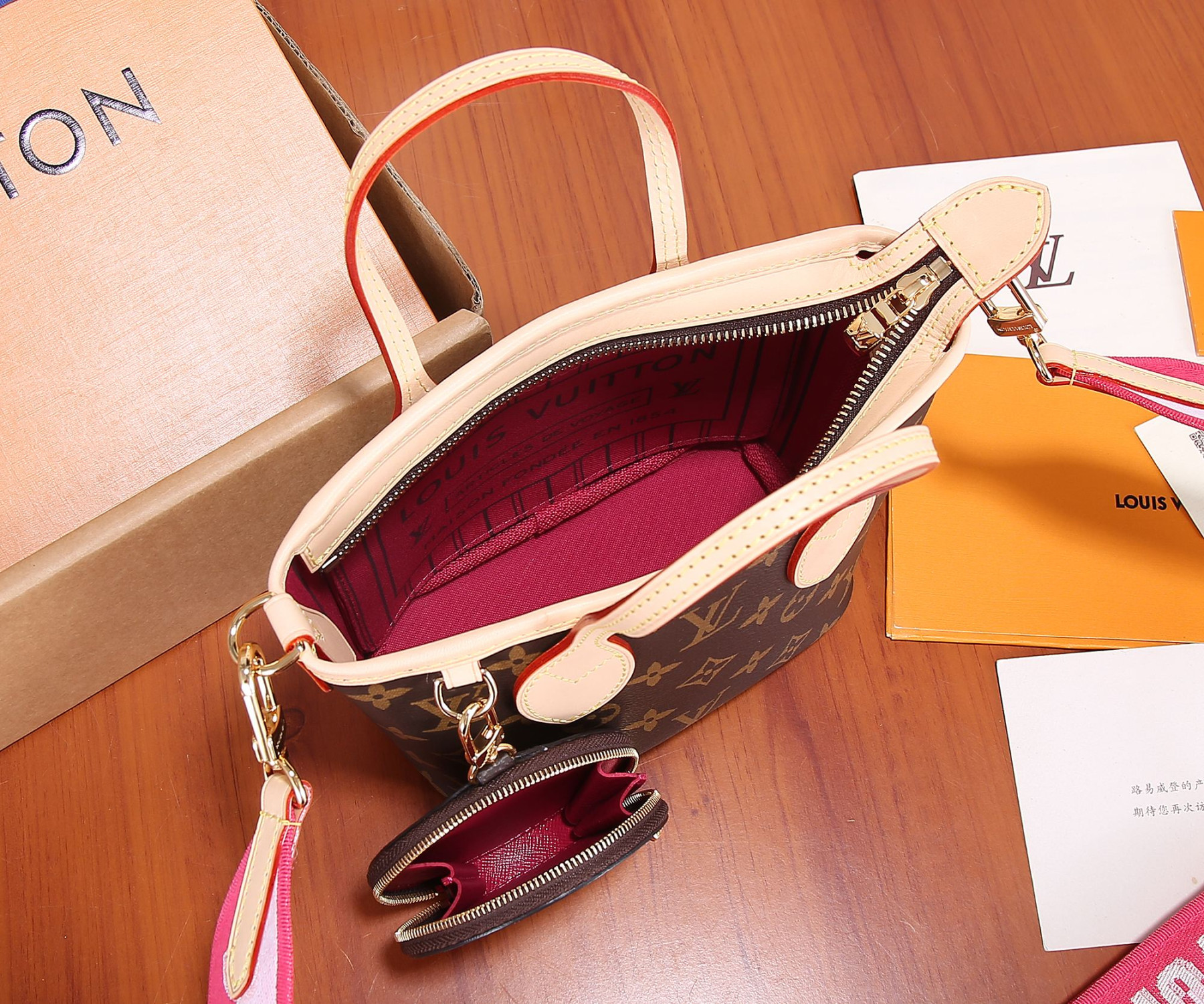 LV M46786 Neverfull BB 24 x 14 x 9 cm