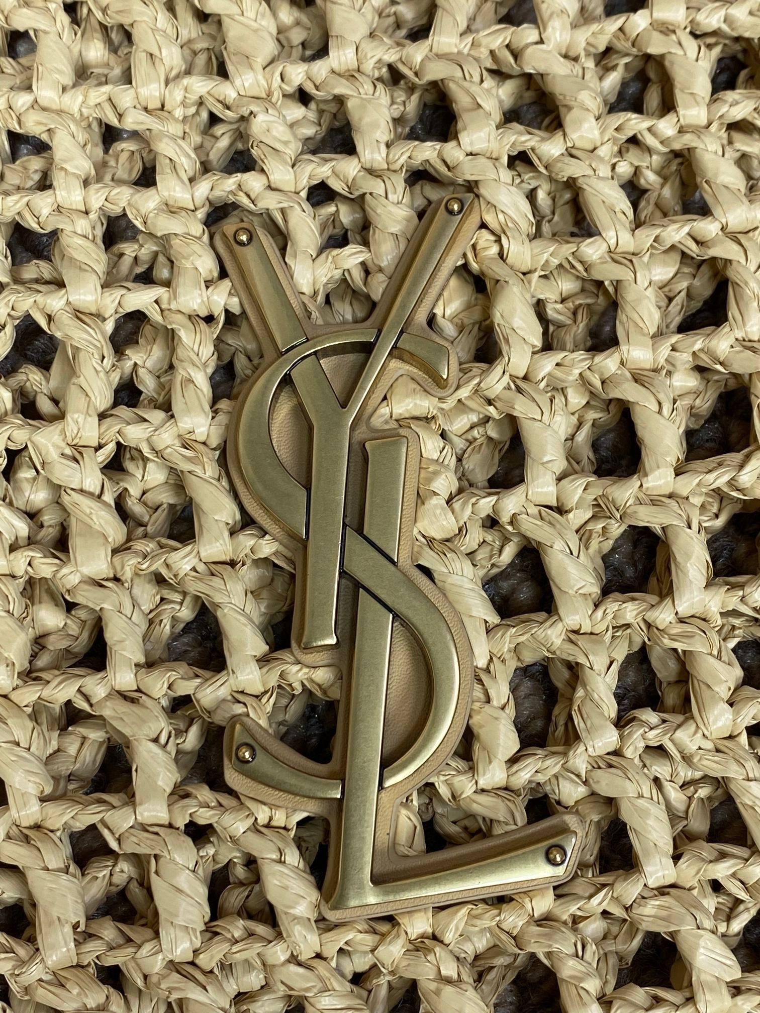 Y51 OXALIS BAG IN RAFFIA MACRAMÉ  Color Natural 14.6X15.7X1.2INCHES