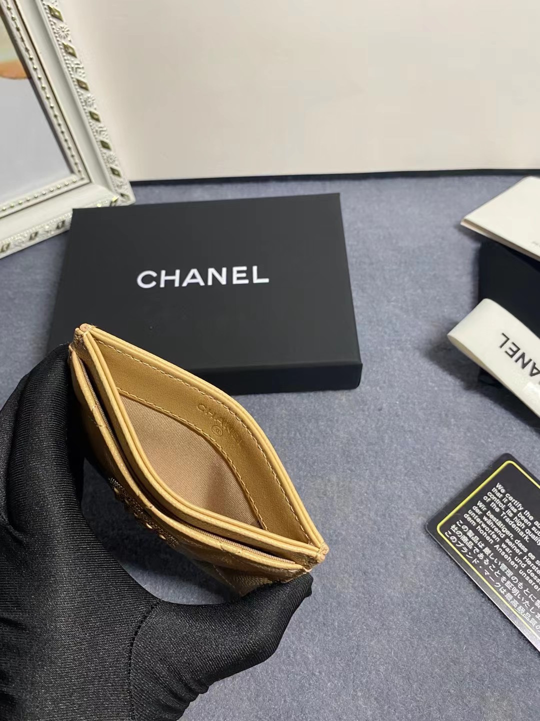 Ch**el CARD HOLDER 11.2×7.5×0.5cm