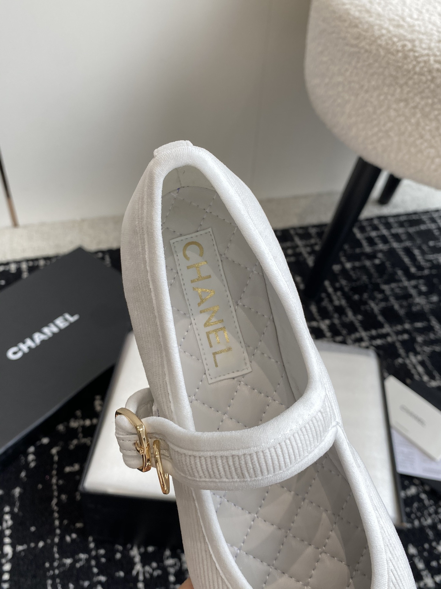 UA Ch**el MARY JANES Cotton & Silk