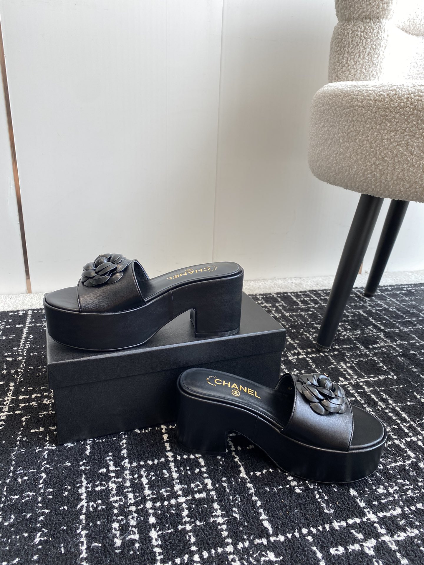UA Ch**el MULES Platform Heels