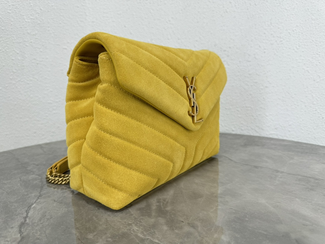 Y51 LOULOU QUILTED SUEDE 23x17x9cm