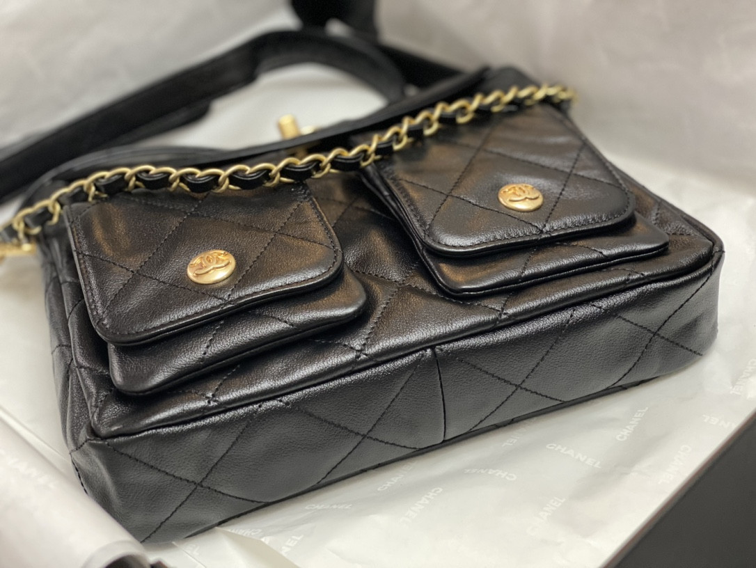 Ch**el Hobo Handbag 21x27x4.5cm