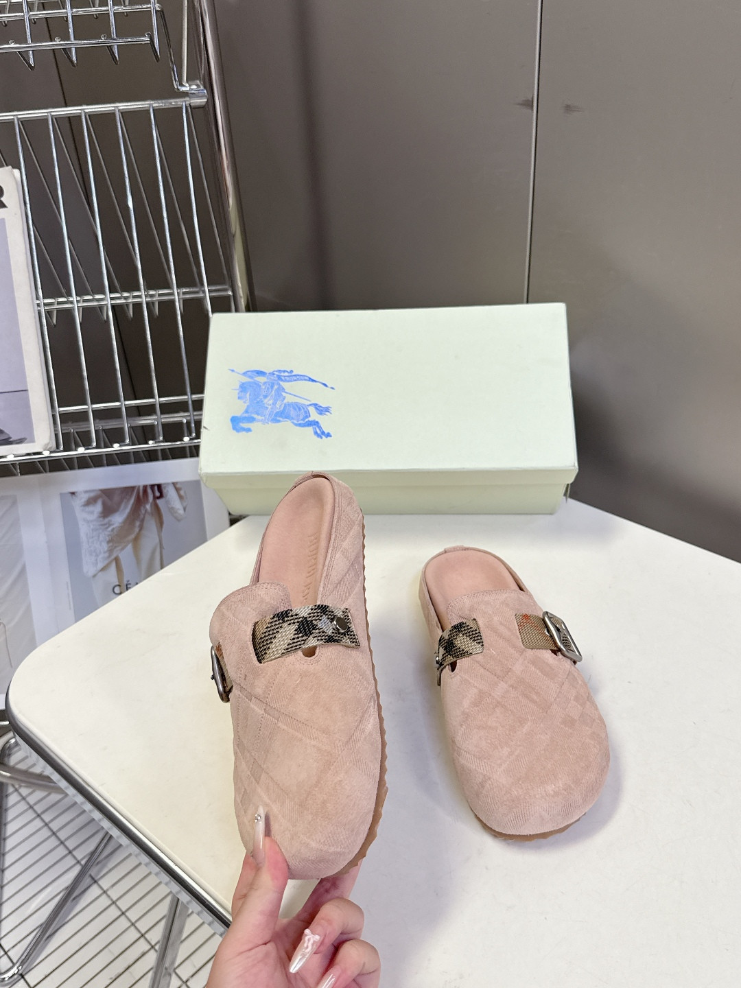 UA Bv*b*rry Check Suede Urchin Clogs