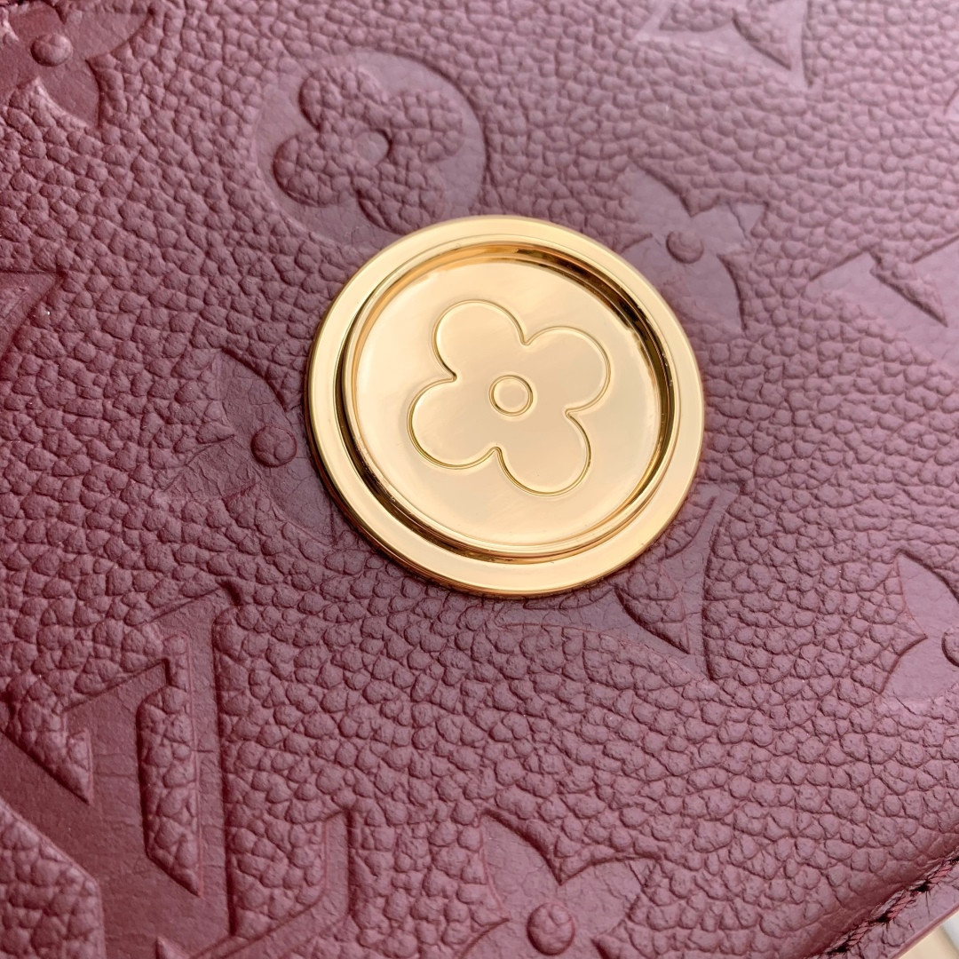 LV Wallet On Chain Rosy M25814 19.5x13.5x6.5cm
