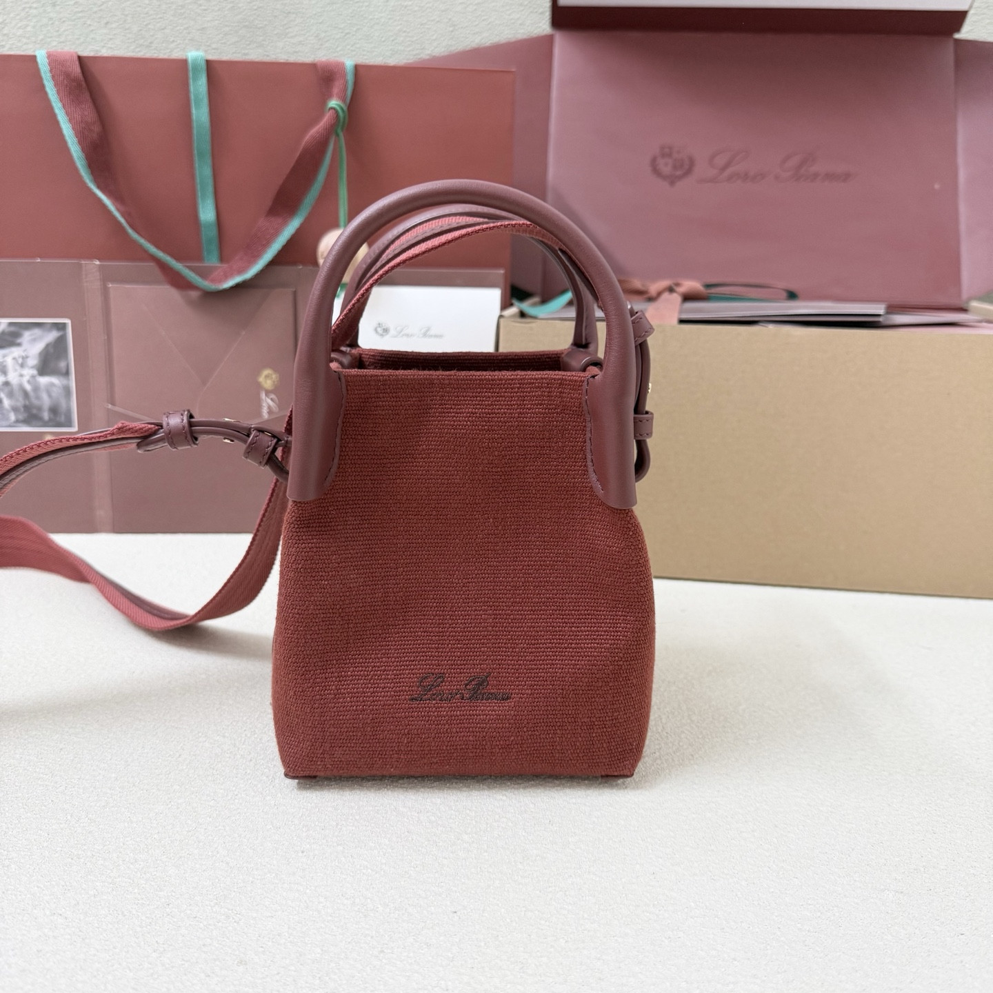 L0r0 P1ana Micro Bale Cotton bag 23x16x14cm