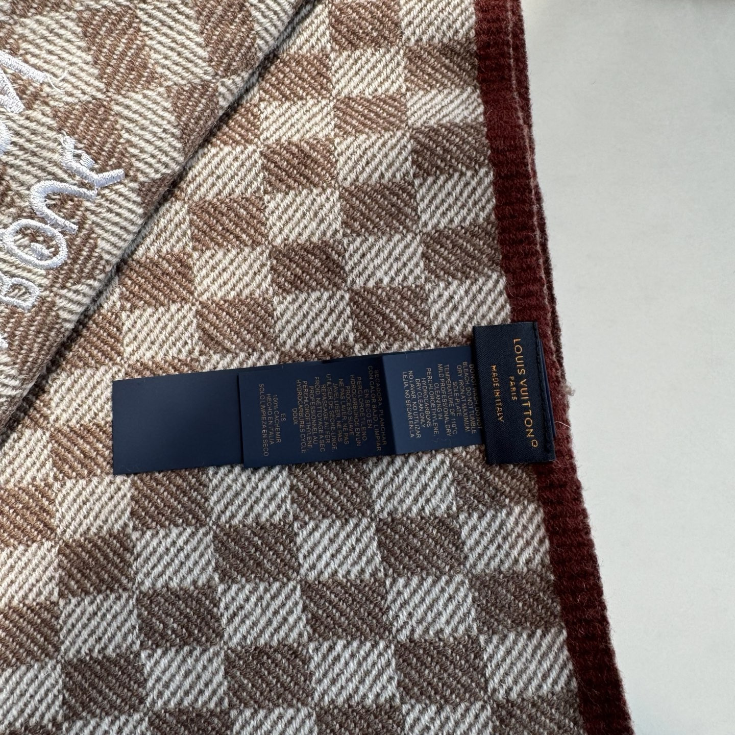 L0vis Vvtt0n Check scarf 45x205cm