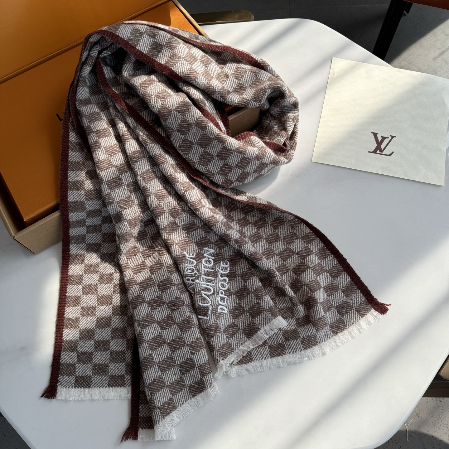 L0vis Vvtt0n Check scarf 45x205cm