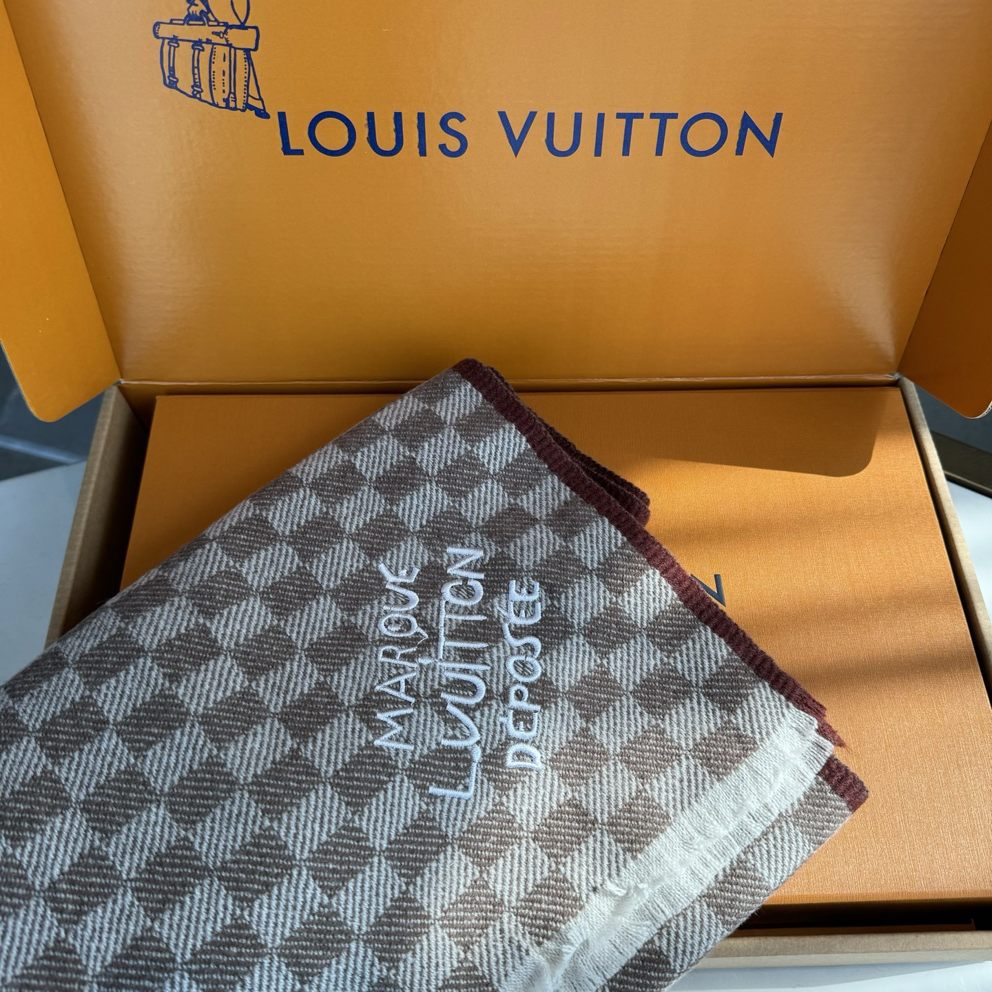 L0vis Vvtt0n Check scarf 45x205cm