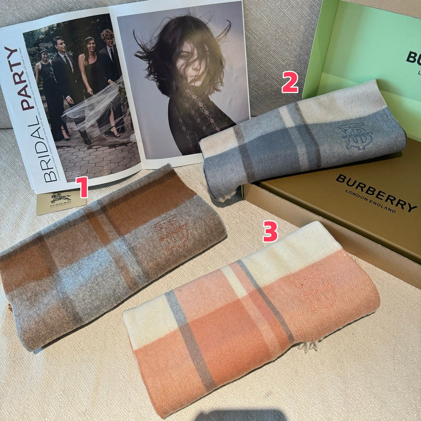 Bv*b*rry scarf 30x168cm 100% cashmere