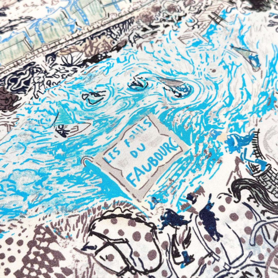 H**me5 silk scarf 88.5x88.5cm