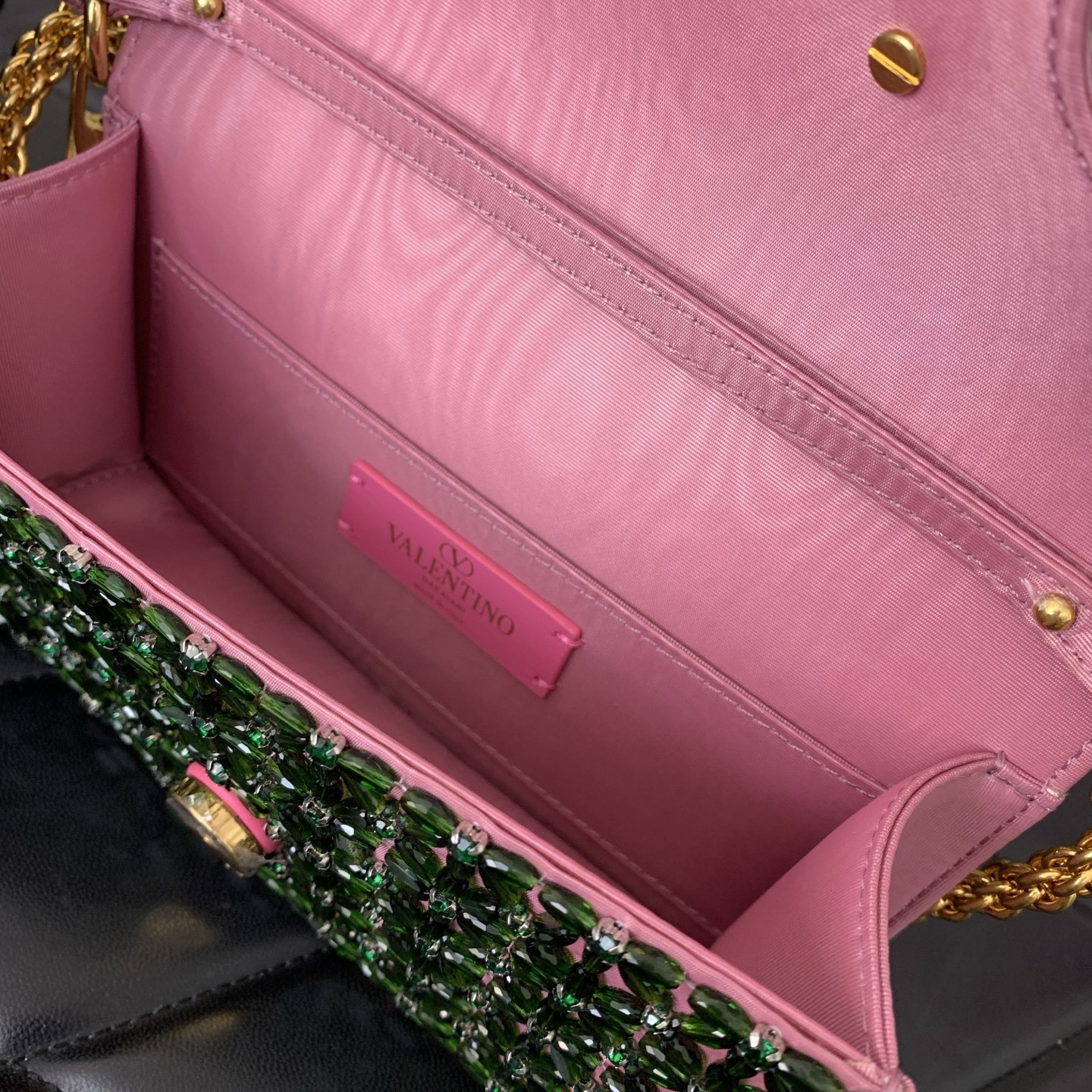 Va1e*ntin0 VLogo Signature Wallet With Chain Bag 20x10x5.5cm