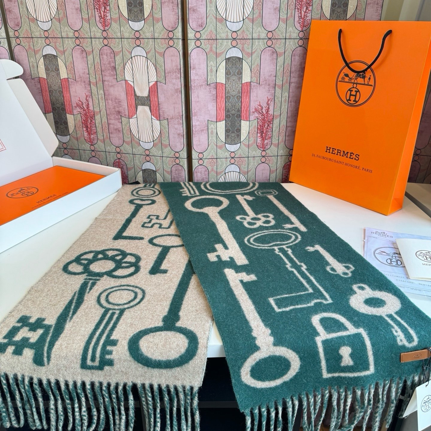 H**me5 scarf 30x180cm 100% Cashmere