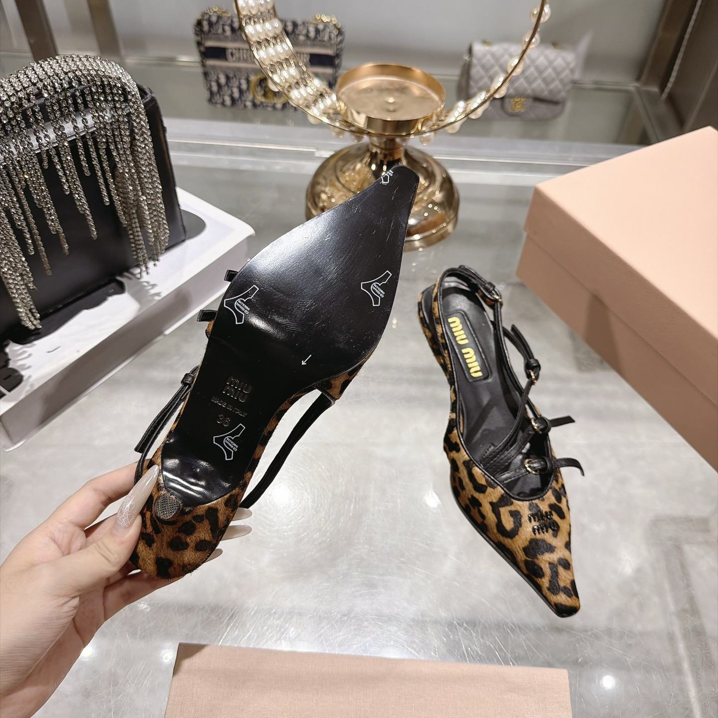 UA M1v M1v Crocodile Embossed Slingback Pumps